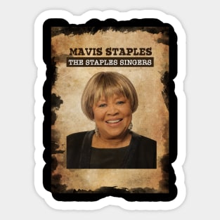 Vintage Old Paper 80s Style Mavis Staples Sticker